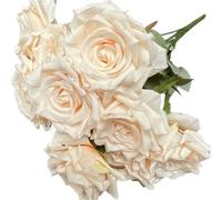 UBOHUZ 2 Set Large 9 Heads Roses Artificial Silk Flowers 18.9in Long Stems Bouquets For Wedding Decorations Bridal Floral Party Table Decor para Bodas Novia(Color 4)