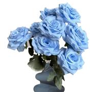 UBOHUZ 2 Set Large 9 Heads Roses Artificial Silk Flowers 18.9in Long Stems Bouquets For Wedding Decorations Bridal Floral Party Table Decor para Bodas Novia(Color 1)