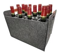 UBOHUZ 2PCS 12-Compartment Felt Storage Basket, Portable & Modular Design For Kitchen, Home, and Beverage Organization per Bottiglie