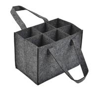 UBOHUZ 2PCS 6 Bottles Felt Beer Beverage Holder Bag Protective Storage Basket Washable with Carry Handle Car Bottle Carrier per Bottiglie