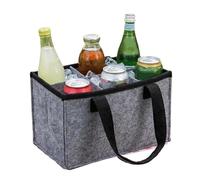 UBOHUZ 2PCS 6 Compartments Wine Bottle Holder Bag with Handle Multi-Purpose Carrier Washable Drink Wedding per Bottiglie