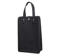UBOHUZ 2PCS Double Bottle Felt Wine Tote Bag Heavy Duty Handheld Carrier, Wrap Storage Pouch For Beverage Packaging & Party per Bottiglie(Black)