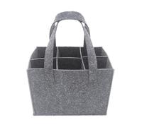 UBOHUZ 2PCS Lightweight Foldable For Travel Wine Bottle Bag with Carry Handle Picnic Tear Resistant Waterproof 6 Compartments BBQ Party per Bottiglie(Gray)