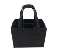 UBOHUZ 2PCS Lightweight Foldable For Travel Wine Bottle Bag with Carry Handle Picnic Tear Resistant Waterproof 6 Compartments BBQ Party per Bottiglie(Black)