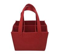UBOHUZ 2PCS Lightweight Foldable For Travel Wine Bottle Bag with Carry Handle Picnic Tear Resistant Waterproof 6 Compartments BBQ Party per Bottiglie(Red)