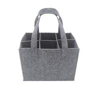 UBOHUZ 2PCS Lightweight Foldable For Travel Wine Bottle Bag with Carry Handle Picnic Tear Resistant Waterproof 6 Compartments BBQ Party per Bottiglie(Gray)