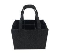 UBOHUZ 2PCS Lightweight Foldable For Travel Wine Bottle Bag with Carry Handle Picnic Tear Resistant Waterproof 6 Compartments BBQ Party per Bottiglie(Black)