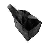 UBOHUZ 2PCS Portable 6 Bottles Felt Wine Bottle Holder Bag Grey Protective Storage Washable Foldable Carrier Home per Bottiglie