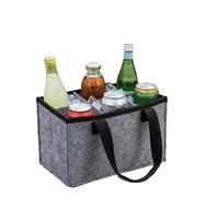 UBOHUZ 2PCS Portable 6 Compartments Wine Bottle Holder Bag with Handle Multi-Purpose Carrier Washable Tote BBQ Party per Bottiglie(9.45x6.30x6.30 in)