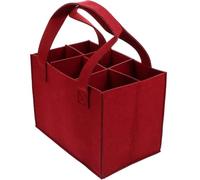 UBOHUZ 2PCS Wine Handheld Bag Red 6-Bottle Pack Storage per Bottiglie(Red)