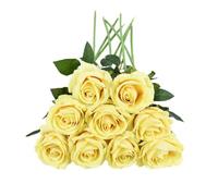 UBOHUZ 30PCS 50cm Artificial Rose Flower Branch Long Stem Red Bouquet For Wedding Table Arrangements Home Decoration Valentines Day Gift para Bodas Novia(Color 9)