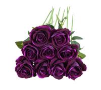 UBOHUZ 30PCS 50cm Artificial Rose Flower Branch Long Stem Red Bouquet For Wedding Table Arrangements Home Decoration Valentines Day Gift para Bodas Novia(Color 10)
