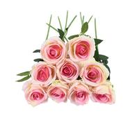 UBOHUZ 30PCS 50cm Artificial Rose Flower Branch Long Stem Red Bouquet For Wedding Table Arrangements Home Decoration Valentines Day Gift para Bodas Novia(Color 5)