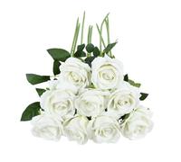 UBOHUZ 30PCS 50cm Artificial Rose Flower Branch Long Stem Red Bouquet For Wedding Table Arrangements Home Decoration Valentines Day Gift para Bodas Novia(Color 2)