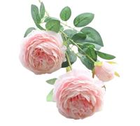 UBOHUZ 30pcs Artificial Long Stem Rose Flowers Home Room Table Vase Centerpiece Outdoor Yard Garden Wedding Bridal Bouquets DIY Gifts para Bodas Novia(Color 1)