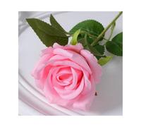 UBOHUZ 30Pcs White Roses Artificial Flowers Fake Velvet with Bendable Long Stems For Wedding Home Arrangement Event Parties para Bodas Novia(Color 9)