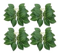 UBOHUZ 50 Artificial Rose Flower Foam Fake Heads with Stems DIY Wedding Bouquets Valentines Day Gift Party Decoration para Bodas Novia(Green Leaves)