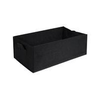 UBOHUZ Bolso Rectangular práctico de la Planta Tela no Tejida 4PCS for Cultivar un huerto sin Esfuerzo para Flores, Verduras, Frutas(Black 50x30x20cm)