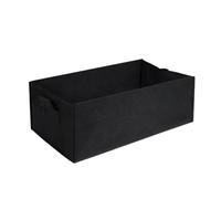 UBOHUZ Bolso Rectangular práctico de la Planta Tela no Tejida 4PCS for Cultivar un huerto sin Esfuerzo para Flores, Verduras, Frutas(Black 40x30x20cm)