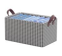 UBOHUZ Cesta de Almacenamiento Tela Tipo cajonera, Caja, Organizador Ropa Interior, guardarropa, organizadores Plegables, 10 Uds para Adultos(White Black)