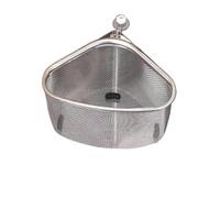 UBOHUZ Cesta de Drenaje for Fregadero Triangular Acero Inoxidable, Capacidad máxima 6,61 Libras, Superficie Pulida, con colador residuos Basura, 4 Uds para Cocina,Frutas