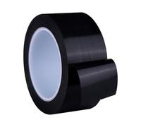 UBOHUZ Cinta de seguridad PVC 2 rollos, fuerte adhesivo, cinta advertencia for suelos, for marcar obras construcción, precaución impermeable Para Señalización Seguridad(Black,30mm)