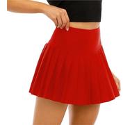 UBOHUZ Faldas de Tenis Plisadas Cintura Alta for Mujer, Faldas Deportivas Golf Informales, Fitness Talla Grande for Exteriores para Mujer(Red,M)