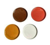 UBOHUZ Juego de 4 platos postre cerámica, estilo sencillo, for ensalada, occidental, bandeja fruta, cafetería, accesorios cocina for restaurante Para Postres, Tartas Y Salsas