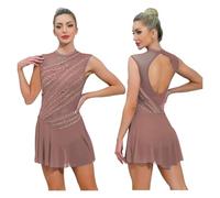 UBOHUZ Leotardos, Vestidos, Bragas con Botones incorporados en la Entrepierna for Gimnasia artística, Patinaje artístico, Ballet y Danza lírica Femeninas para Mujer(Color 4,XL)