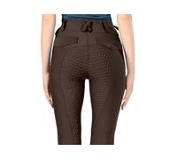 UBOHUZ Pantalones de equitación for Mujer, calzas ecuestres con Asiento Completo Silicona, Mallas Deportivas competición para Mujeres Y Hombres(Brown,L)