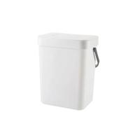UBOHUZ Papelera sellada que ahorra espacio, 1 Uds., necesaria for cocina y oficina para Oficina(White)