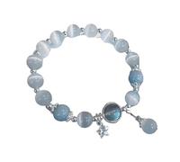 UBOHUZ Pulsera de cuentas con dijes de estrellas espaciales estéticas hechas a mano for mujeres y niñas, accesorios grunge vintage Para Mujer(Blue 1)