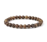UBOHUZ Pulsera de cuentas de madera de 2 piezas, rosario de Buda tibetano, pulseras hechas a mano for hombres y mujeres, meditación de yoga, oración Para Mujer(21cm,Wooden-6mm)