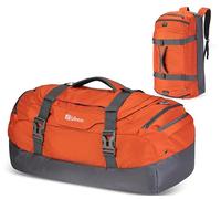 Ubon Mochila con Compartimento Ventilado para Camping Deporte Naranja 55l | Gran Capacidad ，Bandolera，Tote，Impermeable，Compartimento Zapatos,Bolso de Mano,Duffel,Ara Gimnasio, Deporte, Senderismo