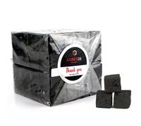 UBOON - BLACKCOCO's - Carbón Natural de Coco Premium 1KG para Cachimba y BBQ Briquetas para Shisha y Barbacoas, Larga Duración de Combustión