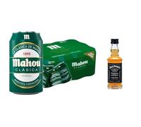 UBOON - Cerveza Clásica Dorada Lager: Suave Sabor, Refrescante y con Espuma Firme - PACK 12 Latas de 33cl, 4.8% Vol. Alcohol + ¡Incluye un Cocktail mezcla Mercadona de Regalo (CLASICA, JACK)