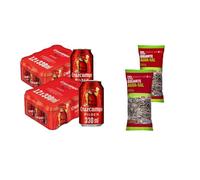 UBOON - Cerveza Lager Pack Lata, 24 x 33cl Pilsen 4,8% Vol de alcohol + ¡Incluye Dos Pipas girasol gigantes tostadas Mercadona de Regalo