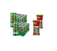 UBOON - Cerveza Lager Pack Lata, 24x 50cl Suave Sabor, Refrescante y con Espuma Firme + ¡Incluye Dos Pipas girasol gigantes tostadas aguasal Mercadona de Regalo