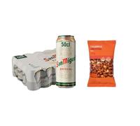 UBOON - Especial Lager, Cerveza Premium Española, Calidad Tradicional y Sabor Refrescante, Pack 12 Lata de 50 cl, 5.4% Volumen de Alcohol + ¡Incluye un Cacahuete frito mezcla Mercadona de Regalo