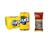 UBOON - Limón - Refresco con 6% de zumo de limón, bajo en calorías - Pack de 12 latas, 330 ml + ¡Incluye un Pipas girasol gigantes tostadas Mercadona de Regalo