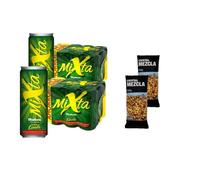 UBOON - Mixta, Combinación de Cerveza 5 Estrellas Con Limón, Sabor Ligero y Refrescante, 0,9% de Alcohol, Pack de 24Latas x 33 cl + ¡Incluye Dos Cocktail mezcla Mercadona de Regalo