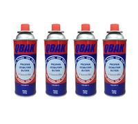 UBOON Pack de Cartuchos de Gas Butano 227g para Hornillos y Quemadores - 100% Butano, Compatibles con Cocinas Portátiles, Sopletes y Más - Cartucho Desechable con Válvula de Seguridad (4 BOMBONAS)