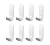 UBRAVE Gancho Adhesivo,8 Piezas Ganchos Adhesivos Para Pared, Acero Inoxidable Colgador Toallas Sin Taladro,Colgadores Adhesivos Resistentes, Para Cocina, Pared, Puerta, Albornoces- Plateado