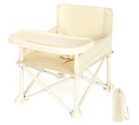 UBRAVOO Asiento Elevador Plegable Asiento Elevador Compacto para Bebés con Bandeja Extraíble Apto a Partir de 6 meses Apto para Mesa de Comedor Camping Exterior Césped (beige-3)