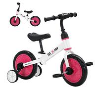 UBRAVOO Fit 'n Joy Bicicleta de Entrenamiento para niños pequeños, Bicicleta de Equilibrio 4 en 1 para niños con Pedales y Ruedas de Entrenamiento, Triciclo para Andar en Bicicleta para 2-5