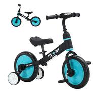 UBRAVOO Fit 'n Joy Bicicleta de Entrenamiento para niños pequeños, Bicicleta de Equilibrio 4 en 1 para niños con Pedales y Ruedas de Entrenamiento, Triciclo para Andar en Bicicleta para 2-5