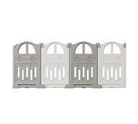 UBRAVOO Paneles de extensión de parque infantil de plástico para bebés y niños pequeños - 4 paneles EDP0001 (Gris + Blanco)