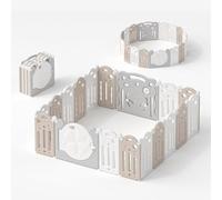 UBRAVOO Parque Infantil Grande, Parque Infantil Plegable para bebés Centro de Actividades para niños Patio de Juegos de Seguridad Hogar Interior Exterior (18 Paneles Gris)