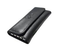 UBRIQUE Llavero de Cuero 4 Llaves, Color Negro