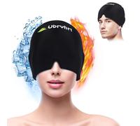 Ubrvhrt Gorro para Aliviar Migraña Gel de Hielo Frío Gorro Antimigrañoso Reutilizable Sombrero para el Dolor de Cabeza Refrigeración de 360 Drados Mascara Migrañas Gorro Frio Quimioterapia, Negro